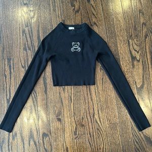Knit Long Sleeve Crop